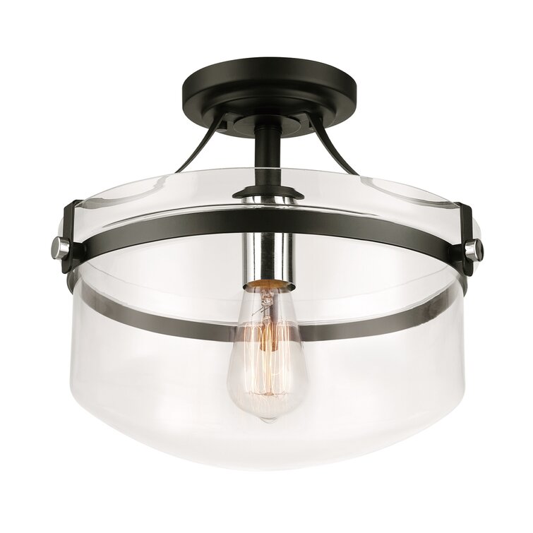 Gracie Oaks Candiece Glass Flush Mount | Wayfair